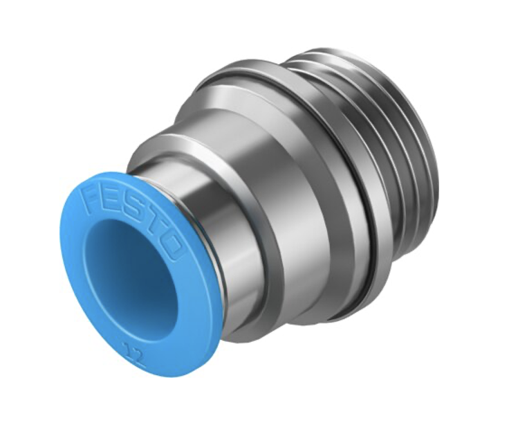 Push in 1/8" M+o-ring x Ø4 mm - ronde body met binnenzeskant (prijs per stuk - verpakt per 100 st)