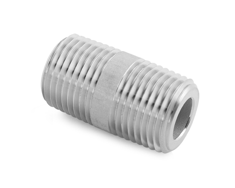 Close Nipple, Brass, 1/4in. x 1/4in. (M)NPT, Barrel Type